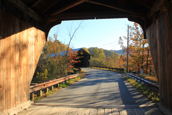 Willard Twin Covered Bridges Hartland Vermont Interior