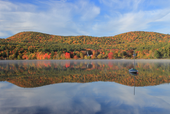 Crystal Lake Eaton in Autumn Wide View