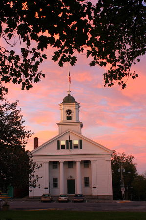 Barre Town Hall Sunset