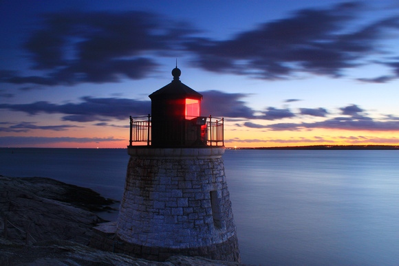 Castle Hill Lighthouse Narragansett Bay Dusk