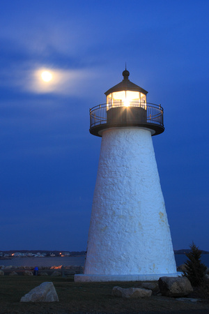 Neds Point Lighthouse Moon