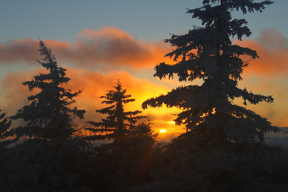 Mount Watatic Summit Winter Sunset