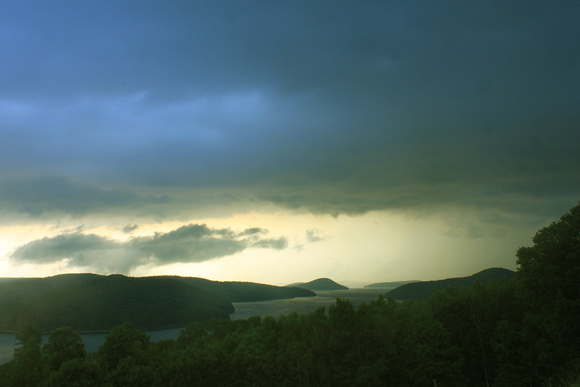 Quabbin Reservoir Enfield Lookout Storm Clouds