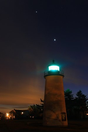 Plum Island Lighthouse at Night