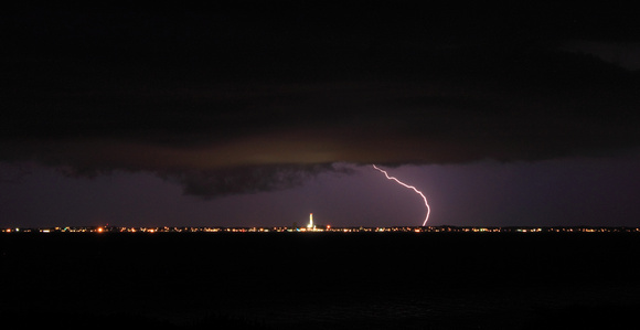 Cape Cod Bay Thunderstorm over Provincetown pano