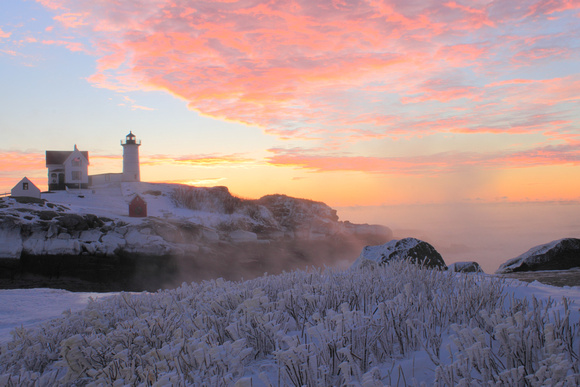 Nubble Lighthouse Winter Sunrise 6504