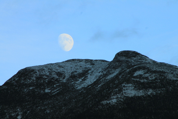 Mount Mansfield Summit Moon
